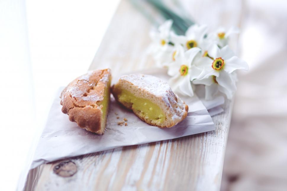 Free Image of Cake on Top of Paper 