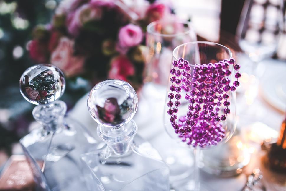 Free Image of Wine Glass on Table Close-Up 