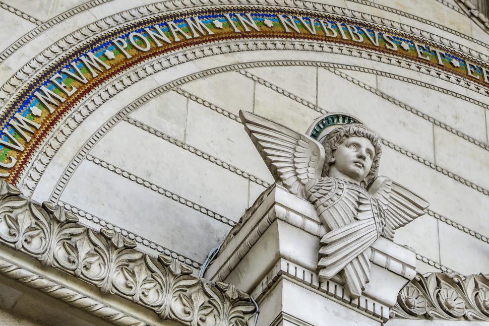 Free Image of Decorations outside Lyon Cathedral 