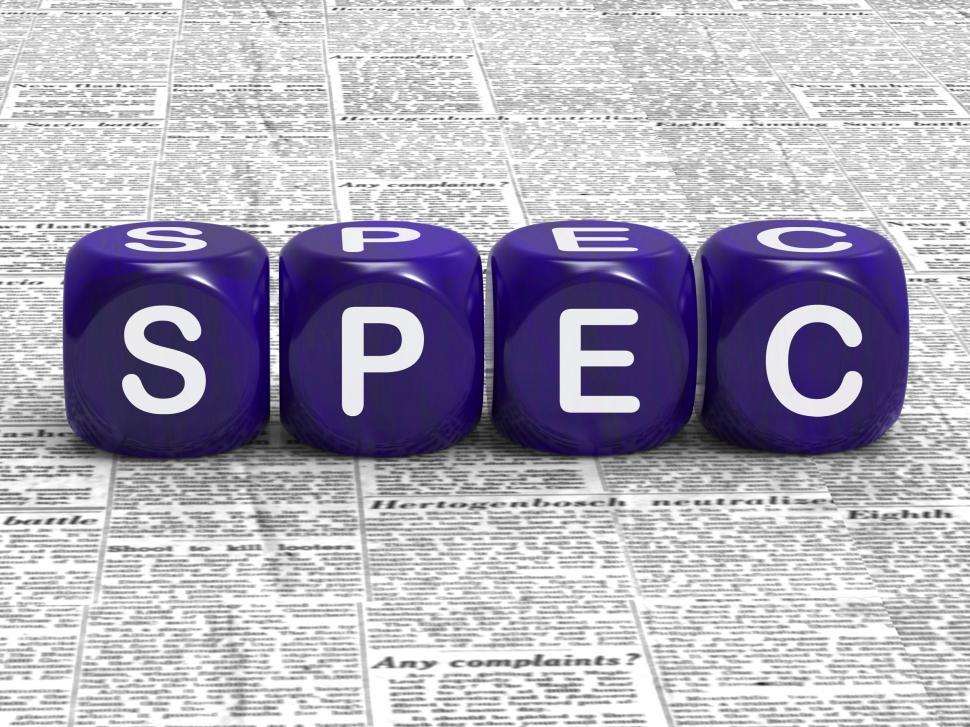 Free Stock Photo of Spec Dice Mean Specification Requirements And