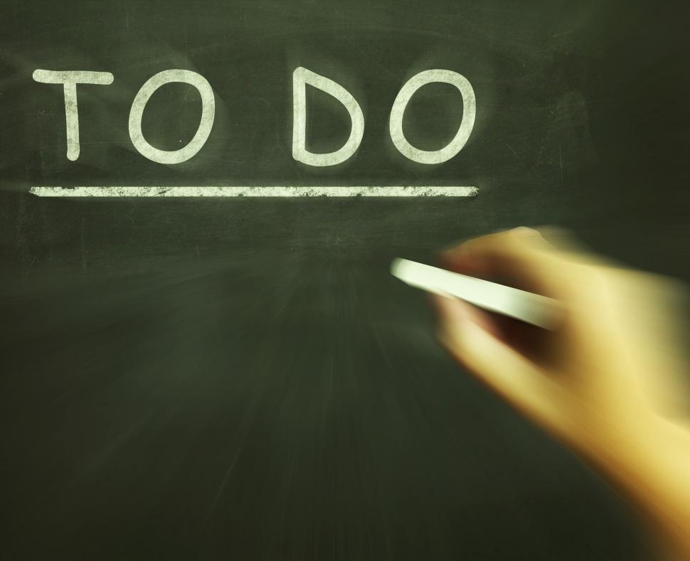 Free Image of To Do Chalk Shows Agenda And List Of Tasks 
