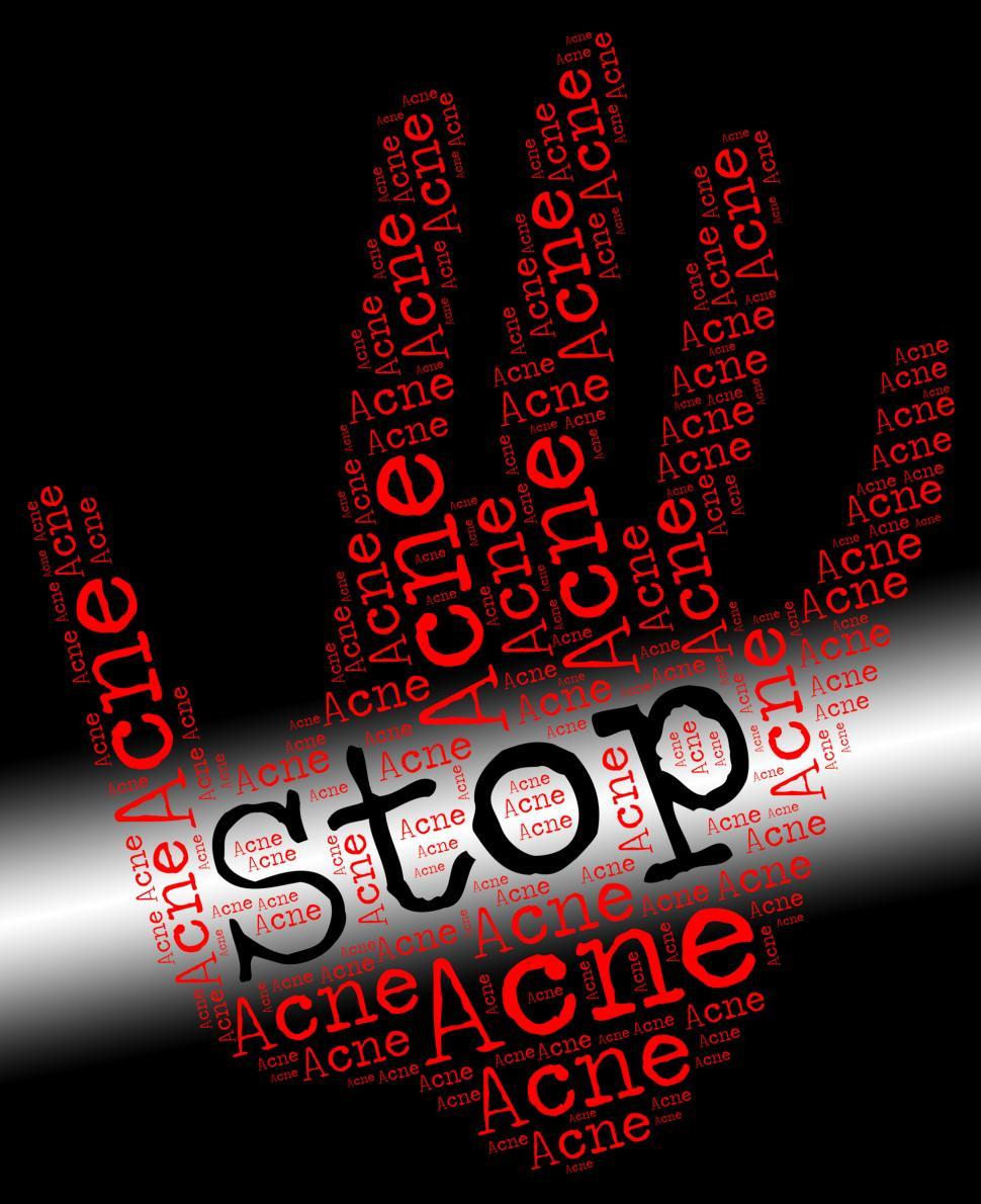 Free Image of Stop Acne Represents Warning Sign And Blackheads 