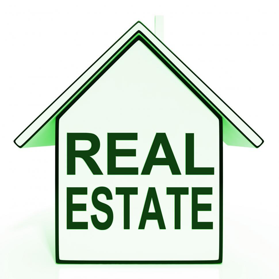 Real Estate House Shows Selling Property Land Or Buildings