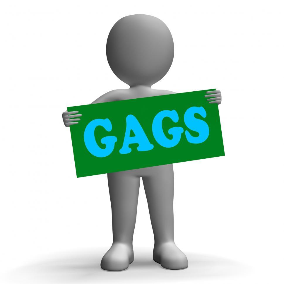 Free Stock Photo of Gags Sign Character Means Comedy And Jokes