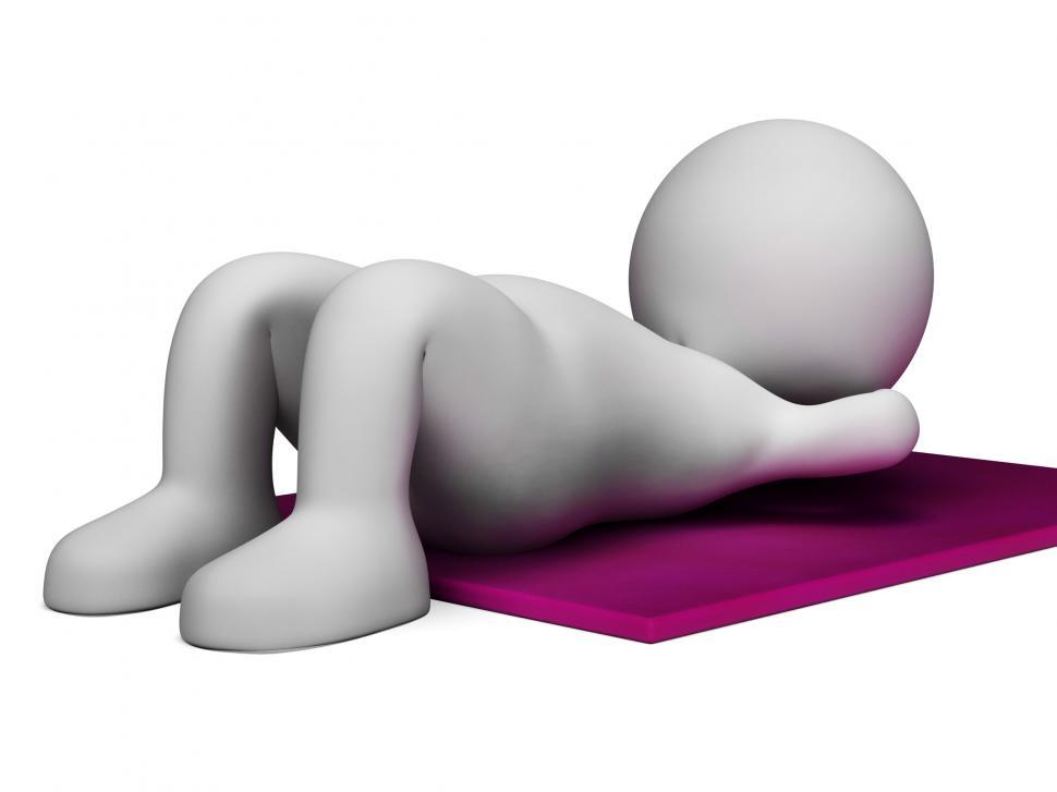 Free Image of Sit Ups Represents Get Fit And Abdomens 3d Rendering 