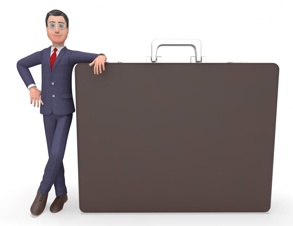 Free Image of Copyspace Businessman Represents Bag Entrepreneur And Blank 3d R 