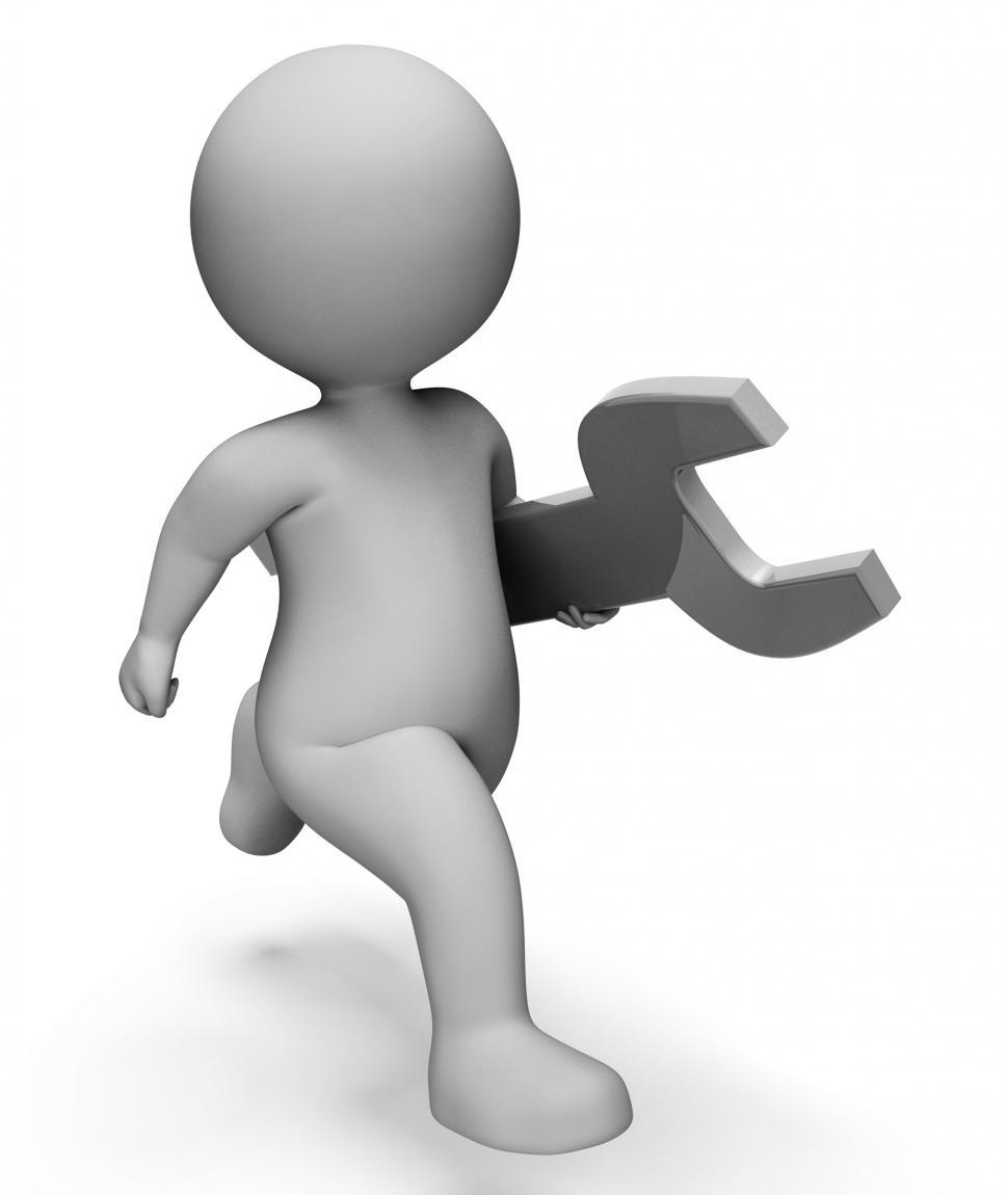 Free Image of Spanner Repair Represents Customer Service And Maintain 3d Rende 