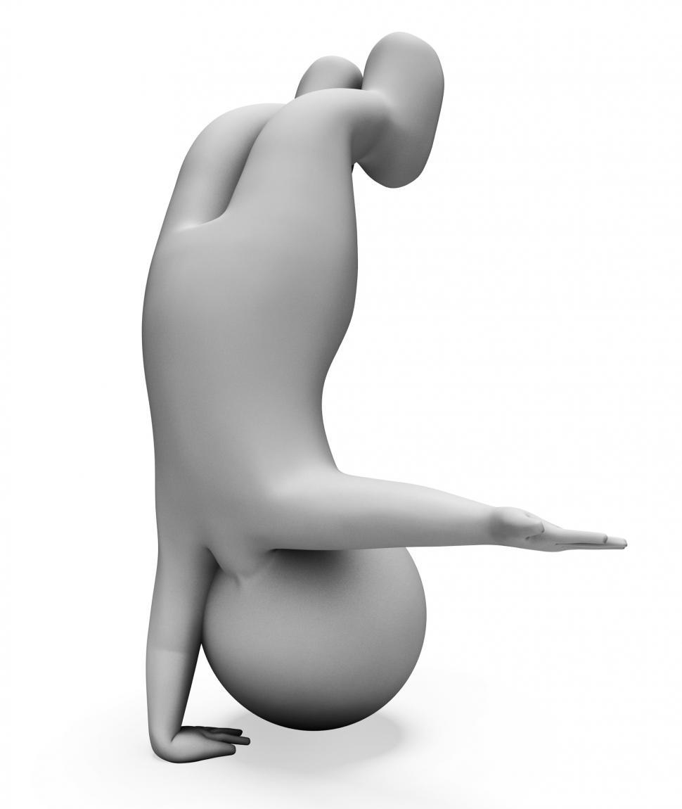 Free Image of Gym Character Represents Get Fit And Athletic 3d Rendering 
