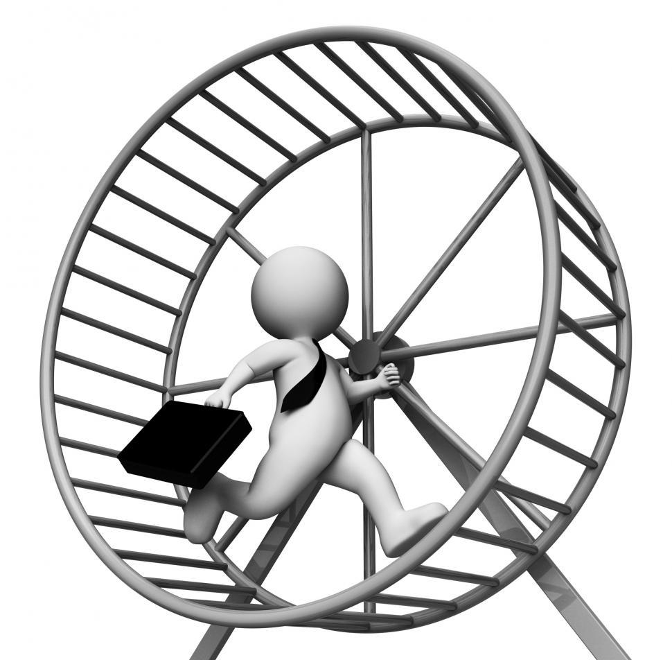 Free Image of Rat Race Shows Mind Numbing And Business 3d Rendering 
