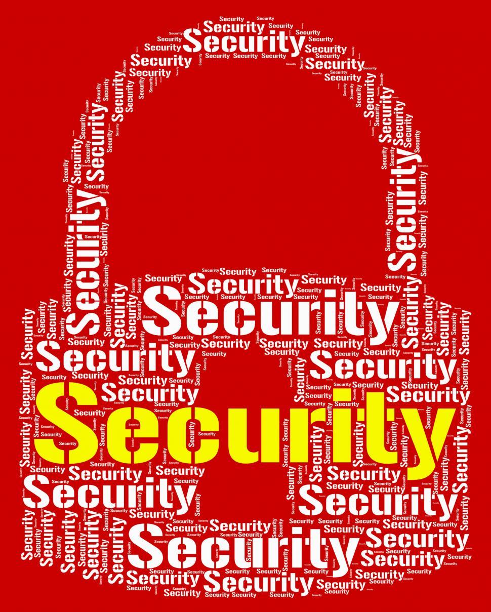 Free Stock Photo of Security Lock Means Wordcloud Secured And Word