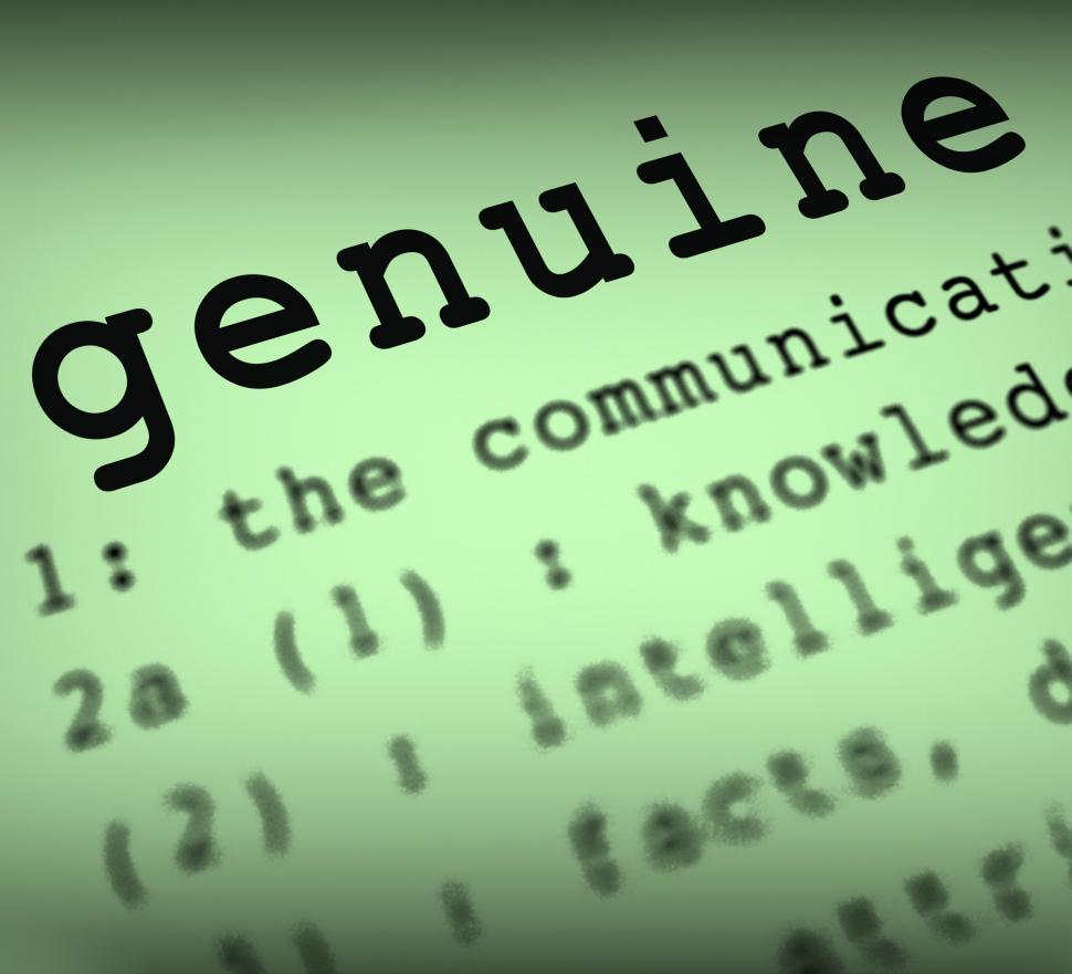 Free Image of Genuine Definition Shows Certificated Stamp Or Guarantee Certifi 
