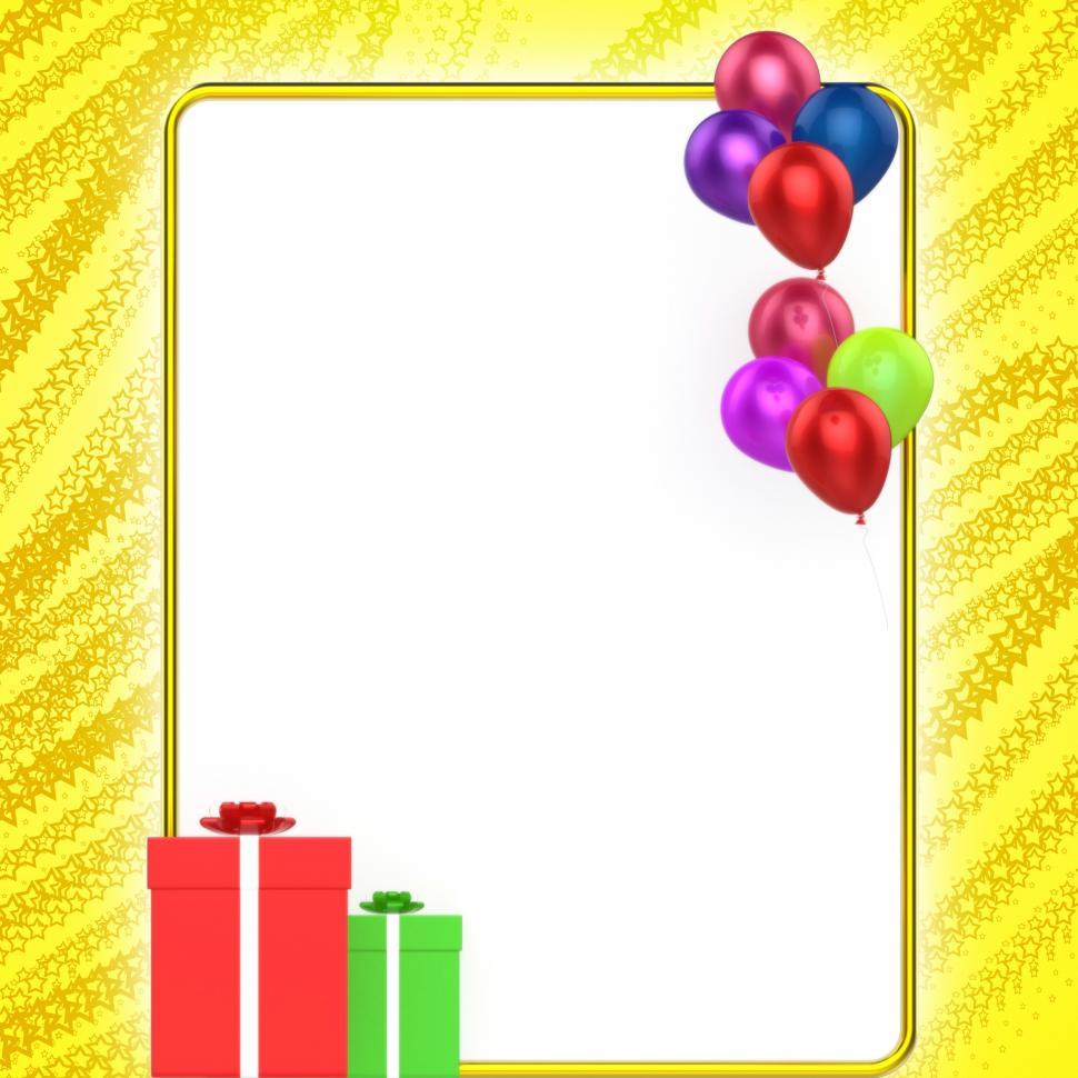 Free Image of Decorated Card Shows Celebration Message Or Party Invitation 