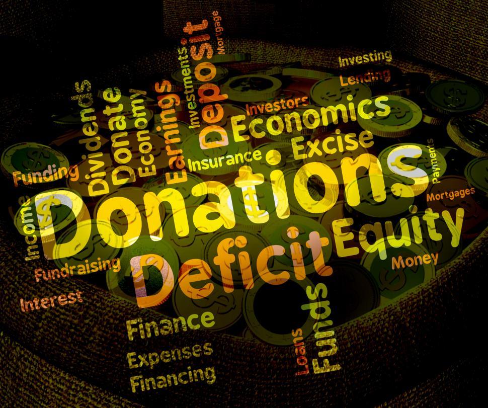 Free Image of Donation Word Means Giving Words And Supporter 