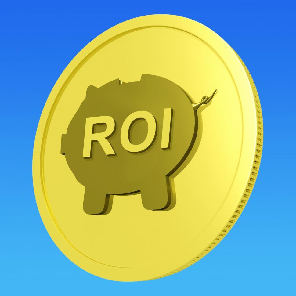 Free Stock Photo of ROI Coin Shows Financial Return For Investors |  Download Free Images and Free Illustrations