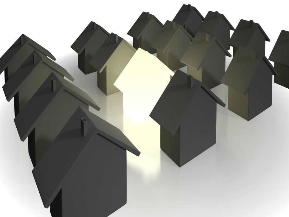 Free Image of House Icons Showing Houses For Sale 