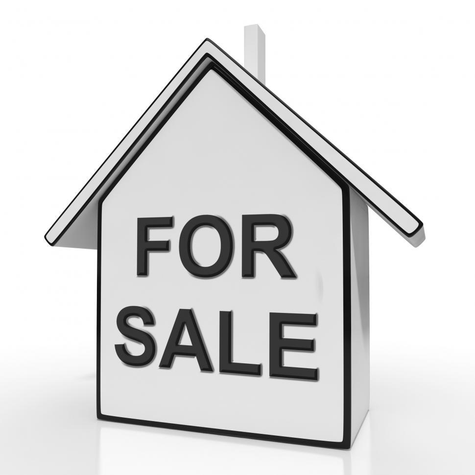 For Sale House Means Selling Or Auctioning Home