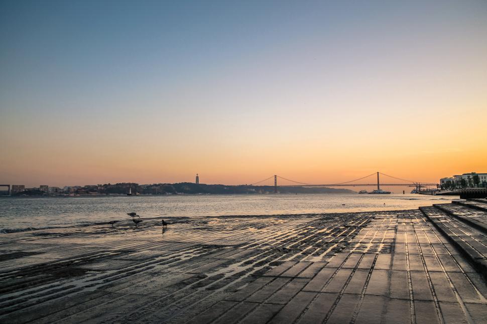 Free Stock Photo of Lisbon river side at sunset | Download Free Images ...