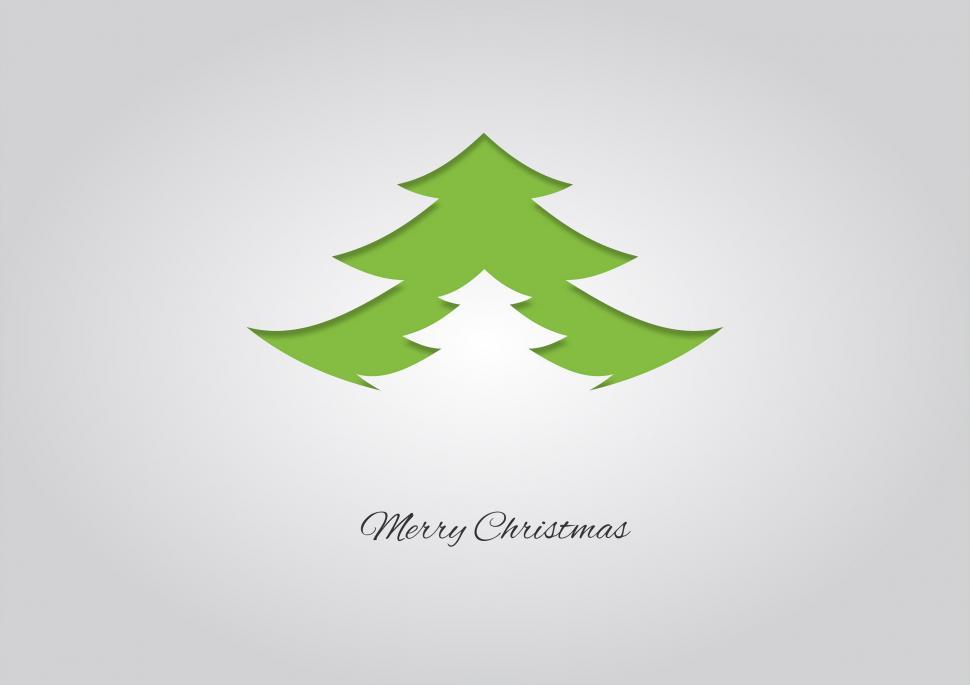 Free Image of Green Christmas Tree on White Background 