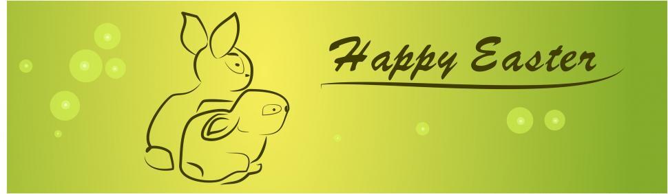 Free Image of A Happy Easter Card With a Cartoon Bunny 