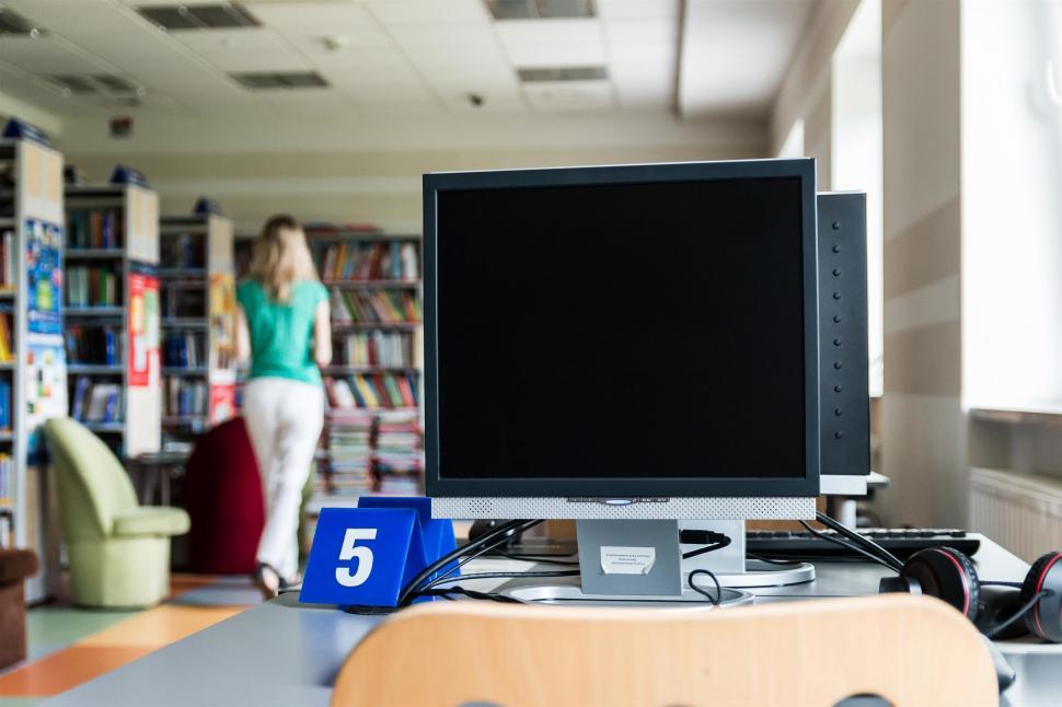 Free Image of Computer Monitor on Desk 