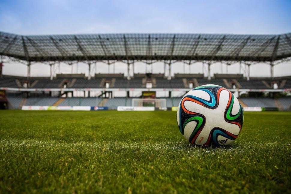 Free Image of Soccer Ball on Lush Green Field 