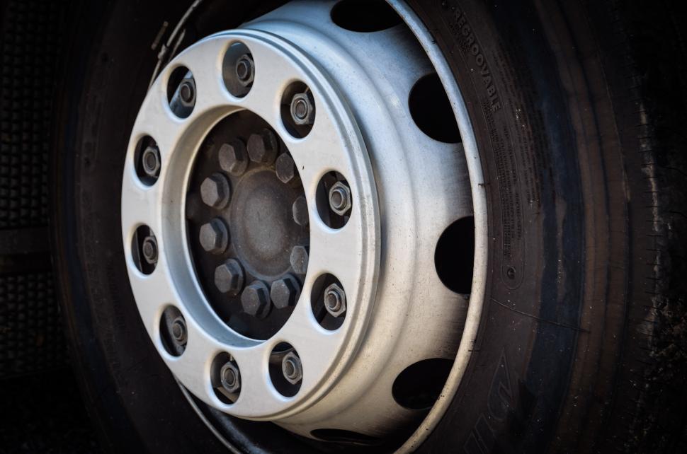 Free Image of Close Up of a Tire on a Truck 