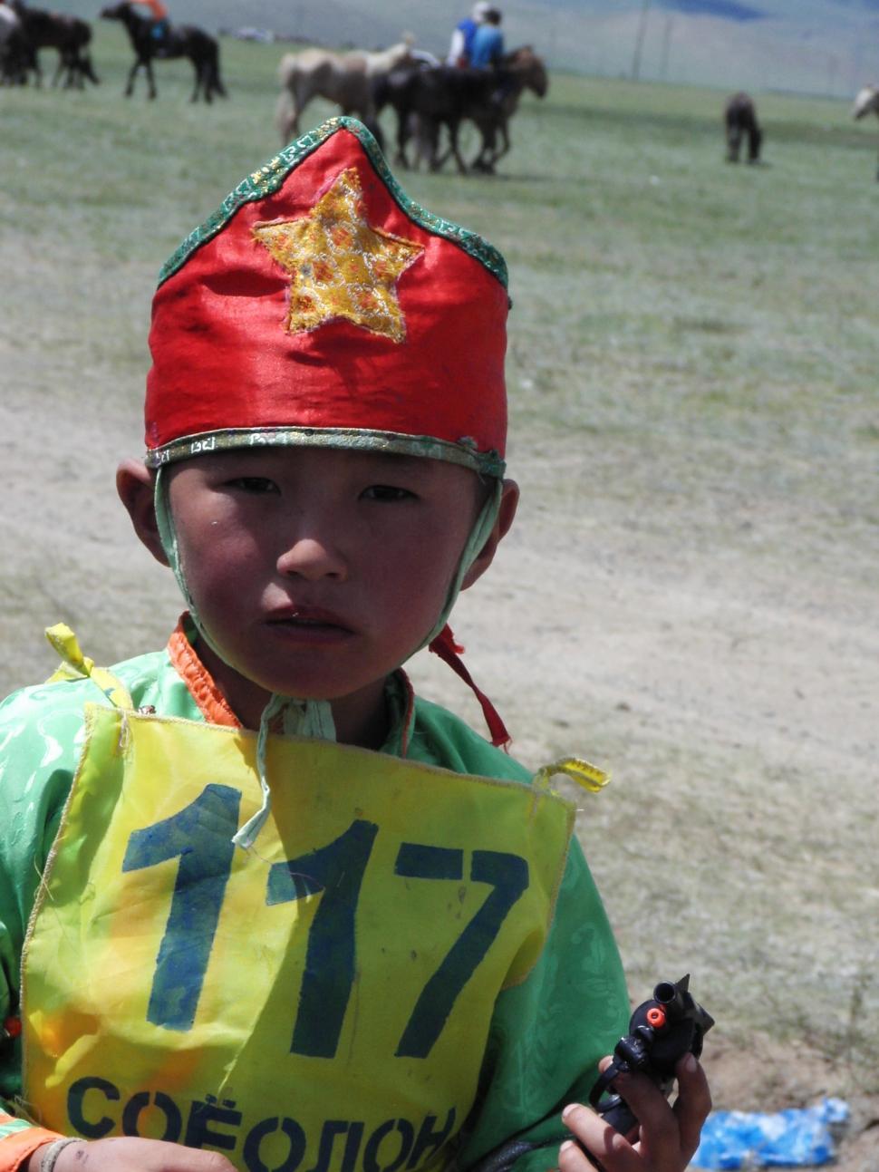 Free Image of Little boy on a horse  