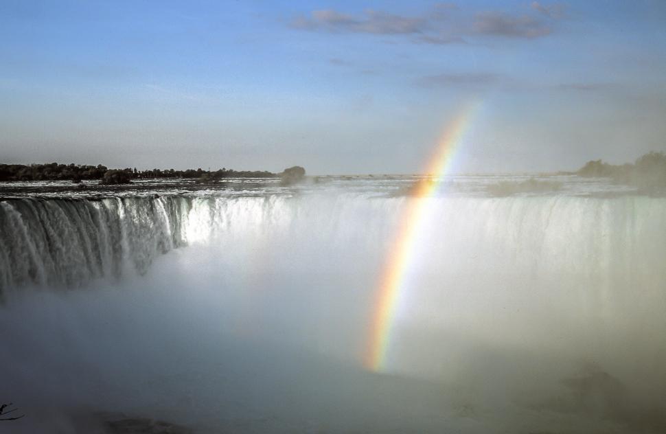 Free Image of Horseshoe Falls in Niagara Falls, Ontario - Rainbow 