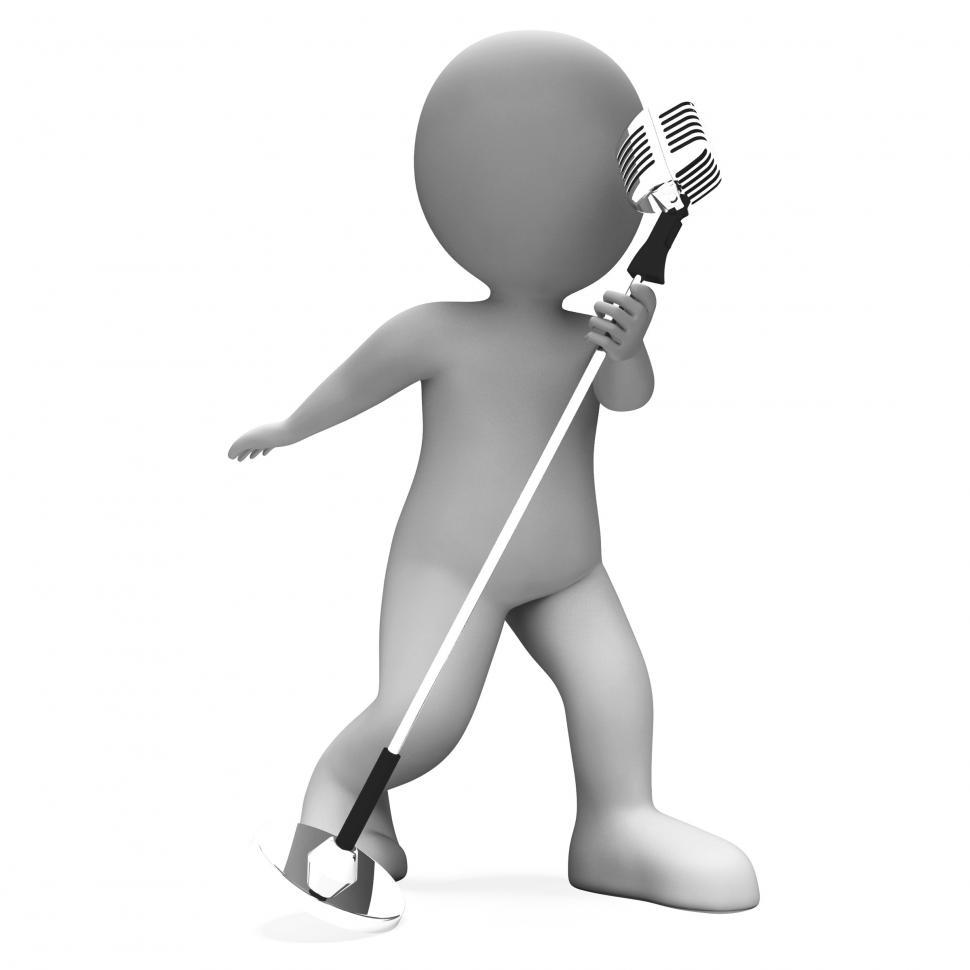 Free Image of Singer Performer Shows Musical Song Or Karaoke Microphone Concer 