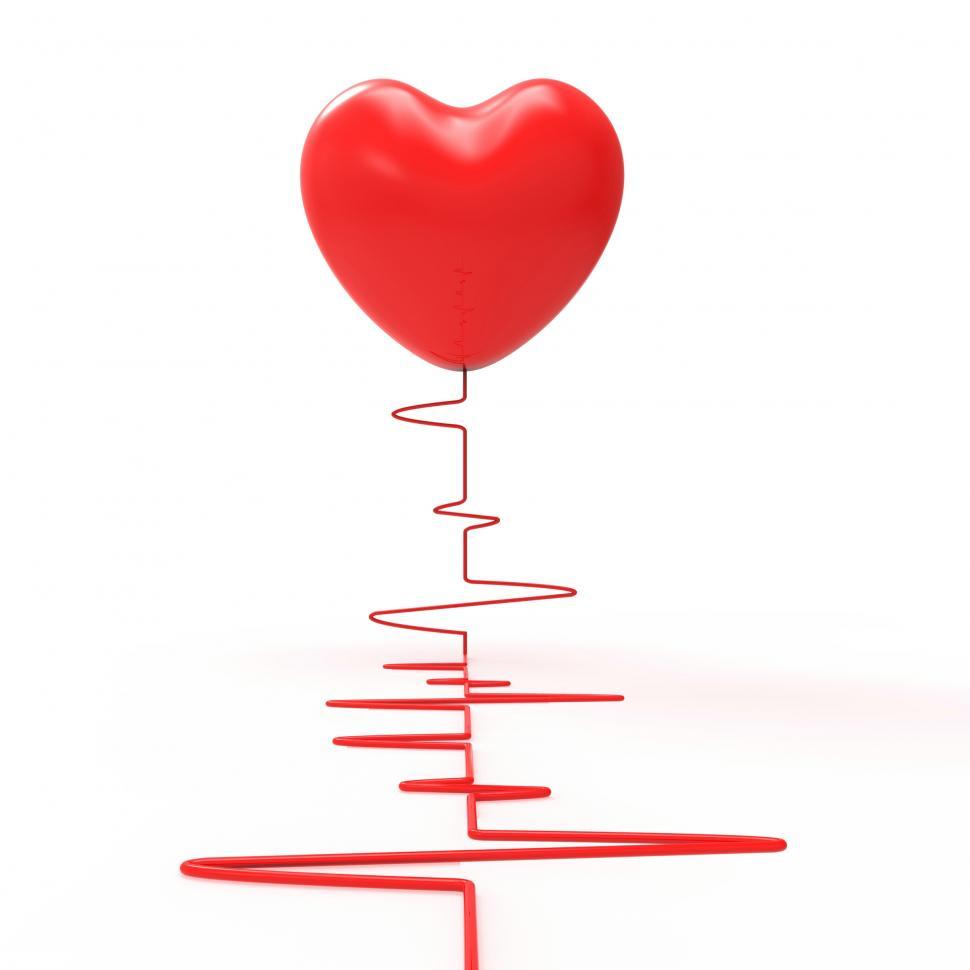Free Image of Heart On Electro Shows Passionate Love And Loving Heartbeats 