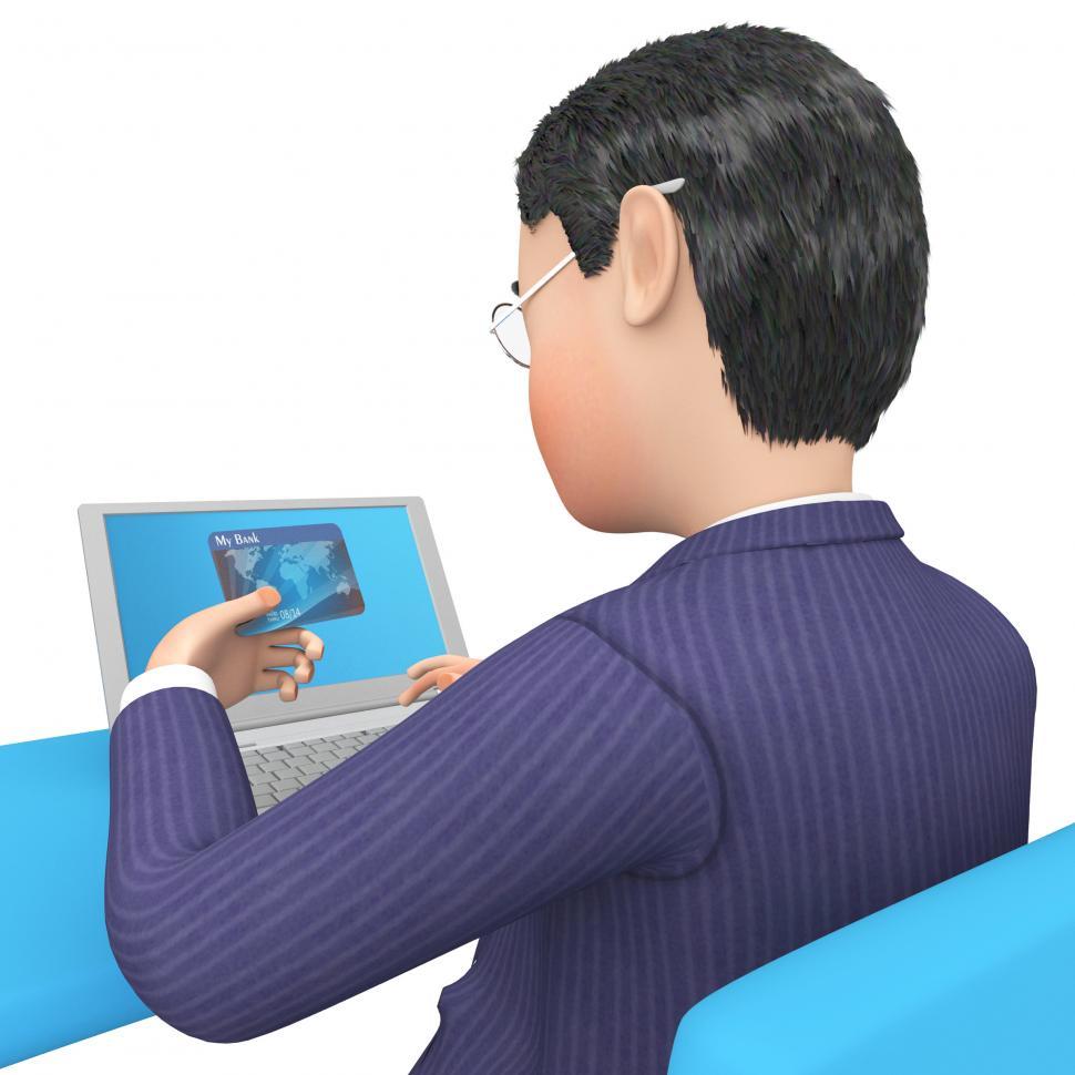 Free Image of Credit Card Indicates World Wide Web And Bought 3d Rendering 