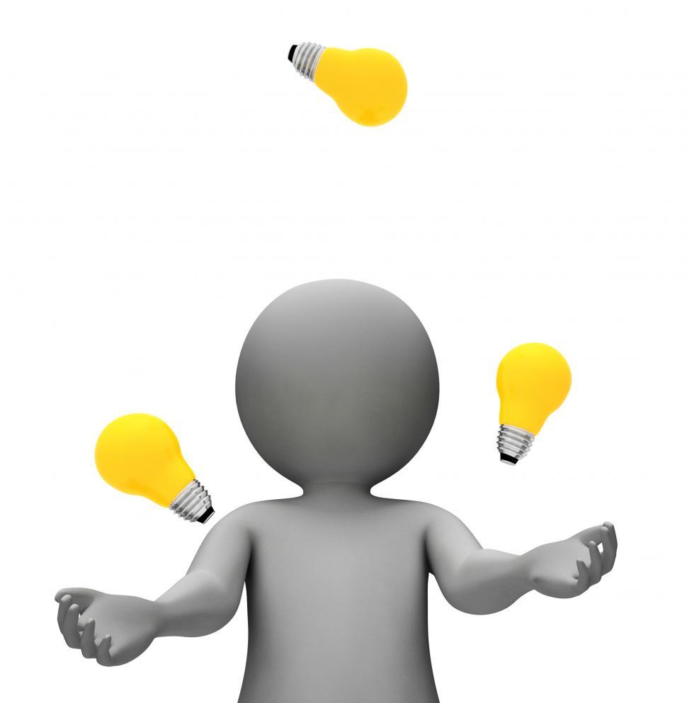 Free Image of Idea Character Shows Power Sources And Ability 3d Rendering 