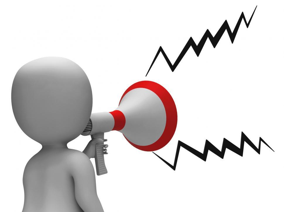 Free Image of Loud Hailer Character With Copy Space Shows Announcements Procla 
