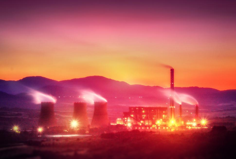 Free Image of Power Plant at Dusk 