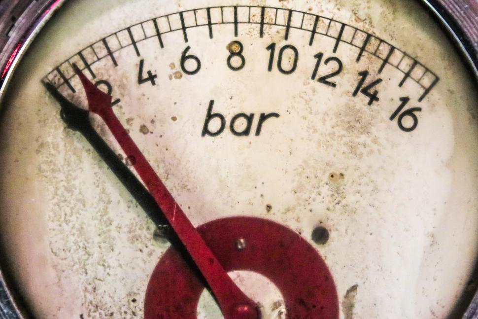 Free Stock Photo of Close up of old pressure gauge Download Free