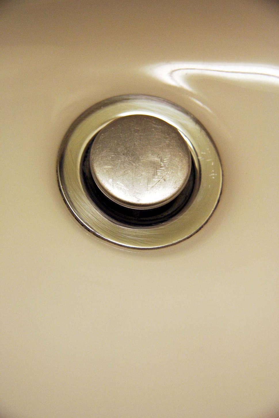 Free Image of Chrome sink drain 