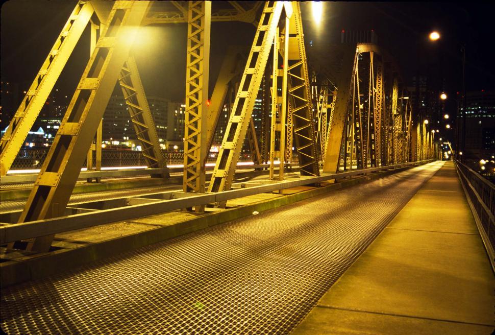 Free Stock Photo of Metal Bridge at night Download Free Images and