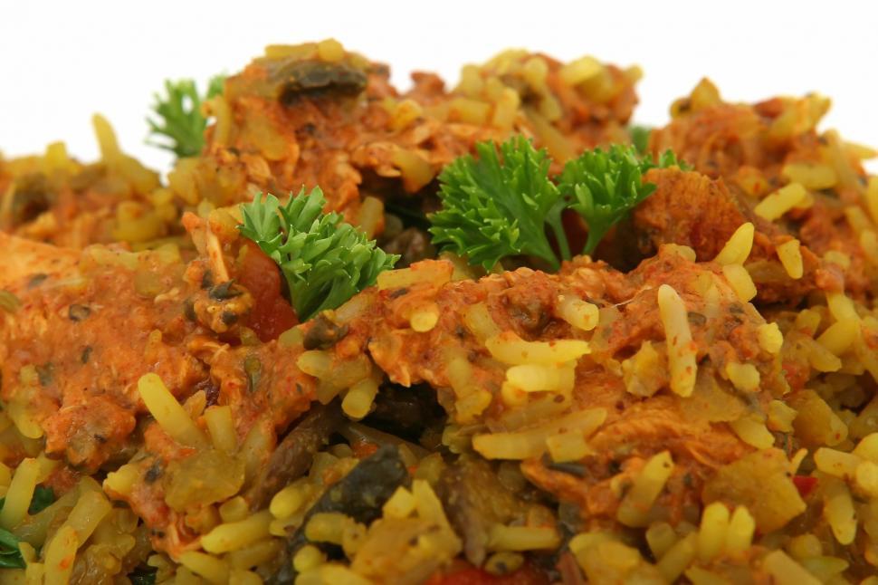 Free Image of Close Up of Food on a Plate With Parsley 
