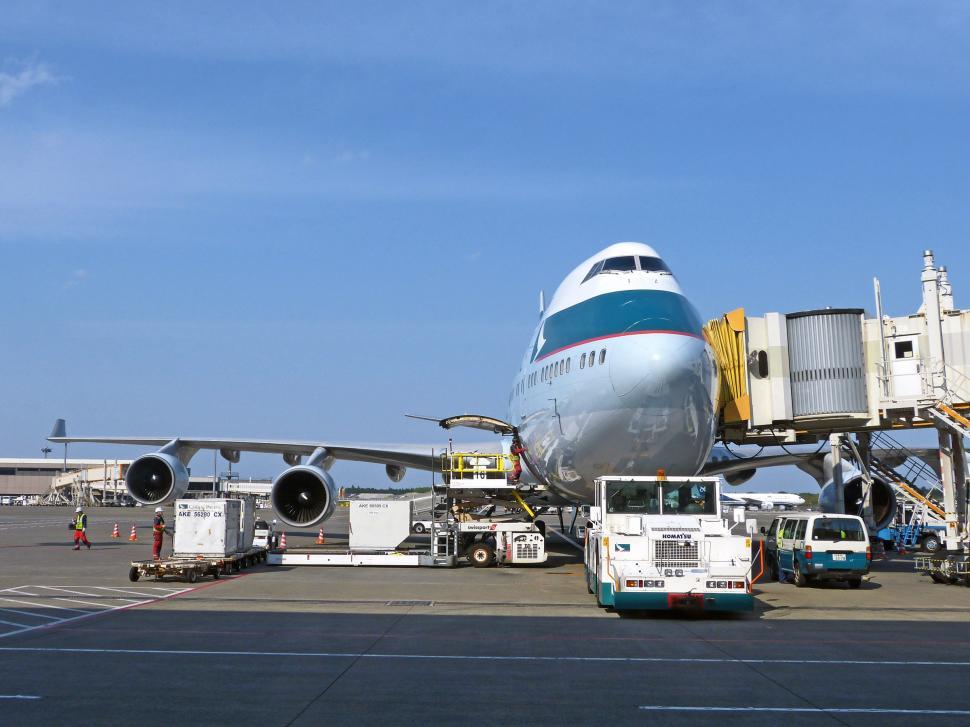 Free Image of Large Jetliner Parked on Airport Tarmac 