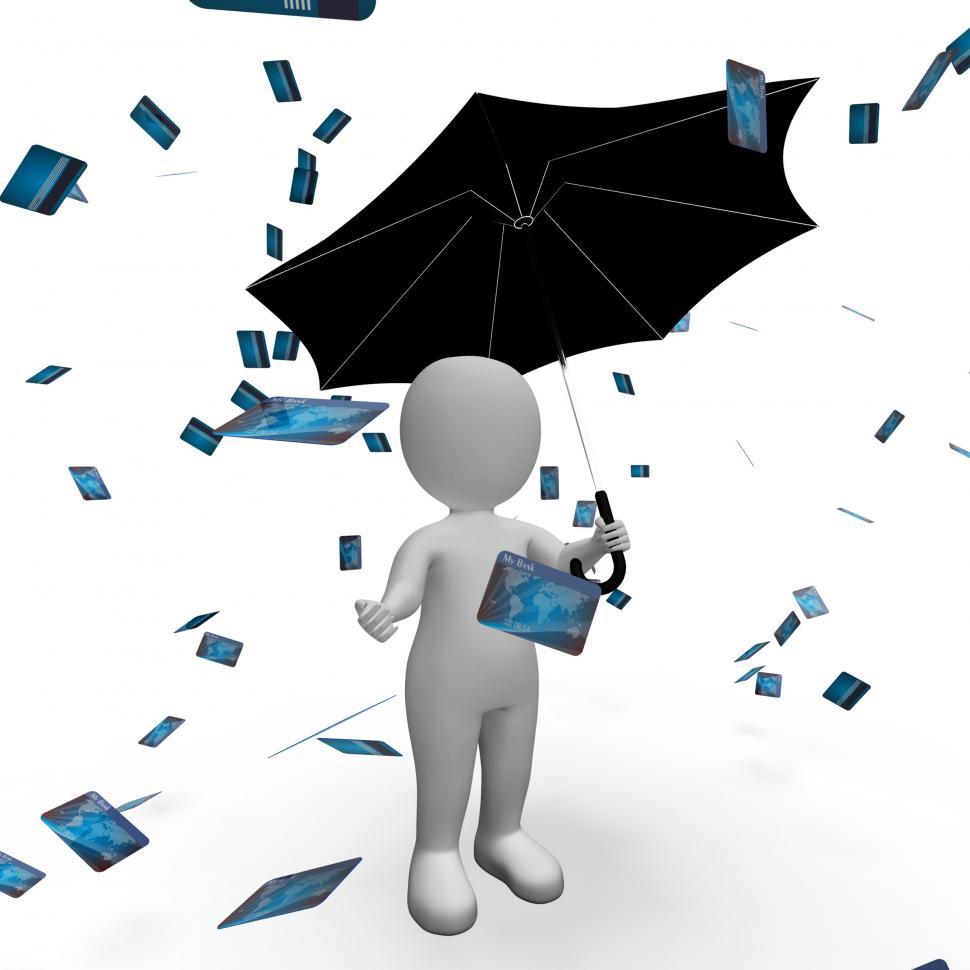 Free Image of Credit Cards Represents Currency Spending And Shop 3d Rendering 