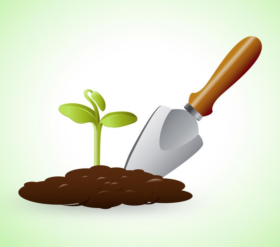 Free Stock Photo of Gardening Trowel Represents Grow Flowers 3d ...