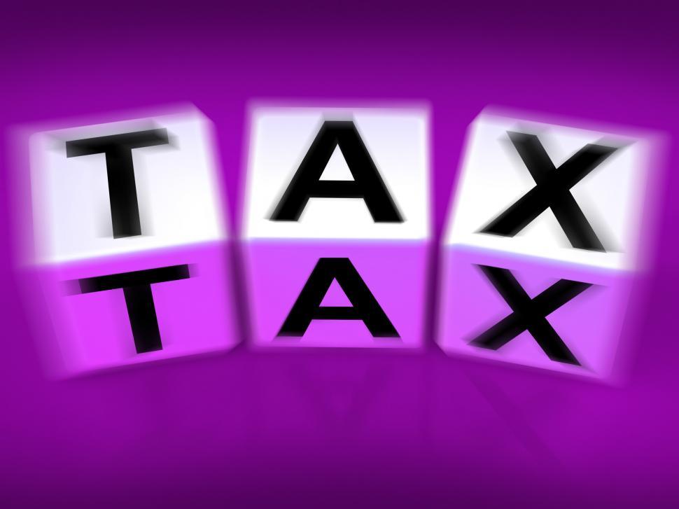 Free Image of Tax Blocks Displays Taxation and Duties to IRS 