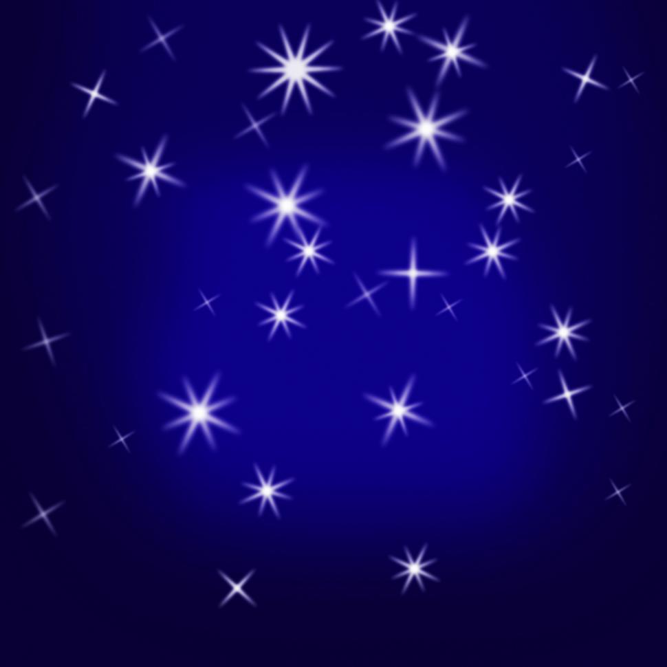 Sparkling Stars Background Means Glittering Galaxy Or Universe