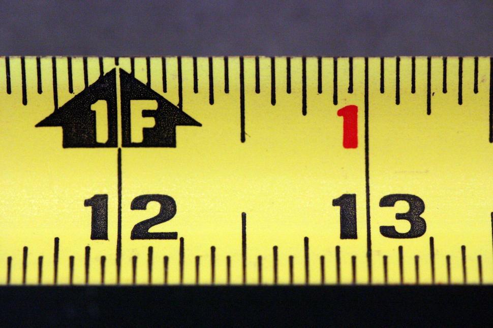 One inch on store a tape measure