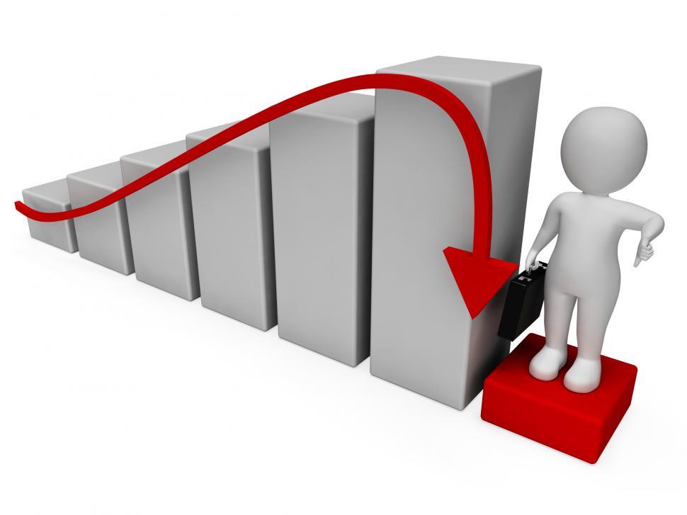 Free Image of Debt Character Shows Lack Of Success And Accounting 3d Rendering 