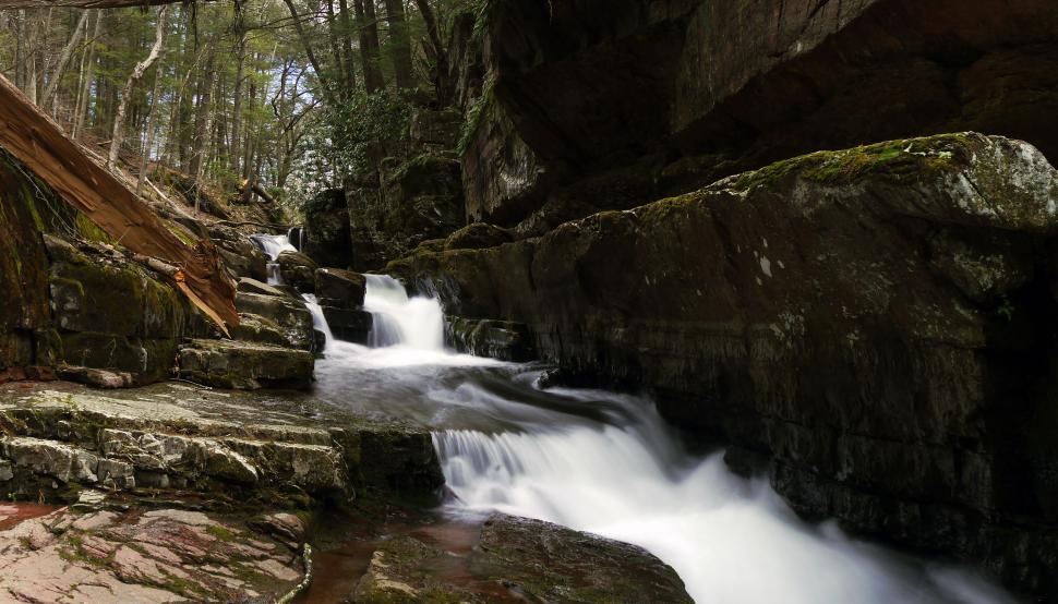 Free Stock Photo of Narrow Van Campens Glen Cascade Download Free