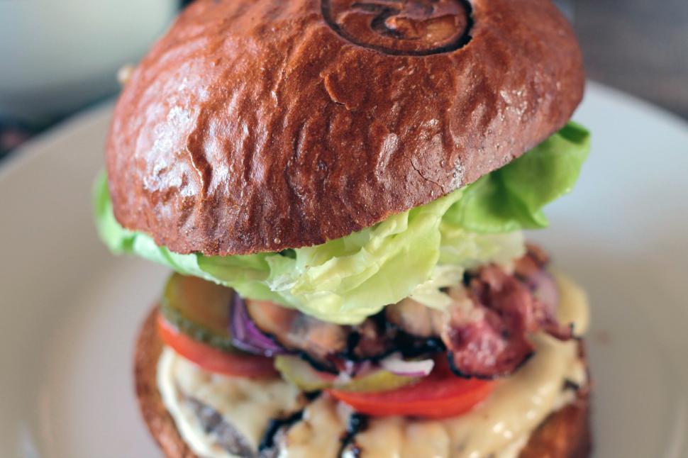 Free Image of Close-Up of a Sandwich on a Plate 