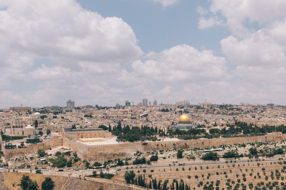 Free Image of City View From Hilltop 
