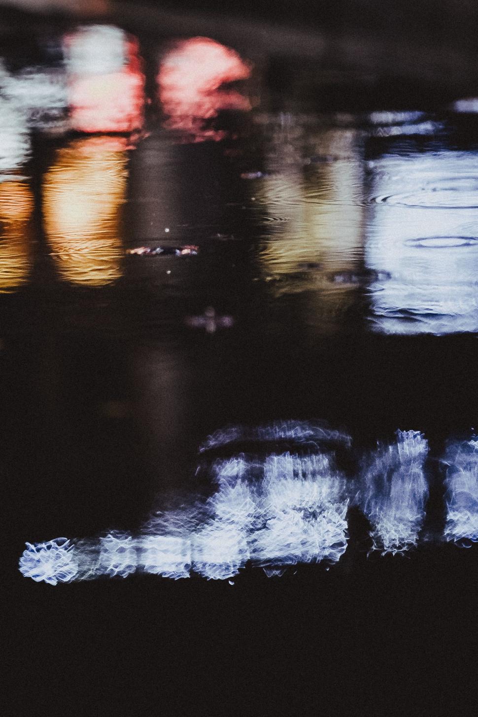 Free Image of Blurry City Street at Night 