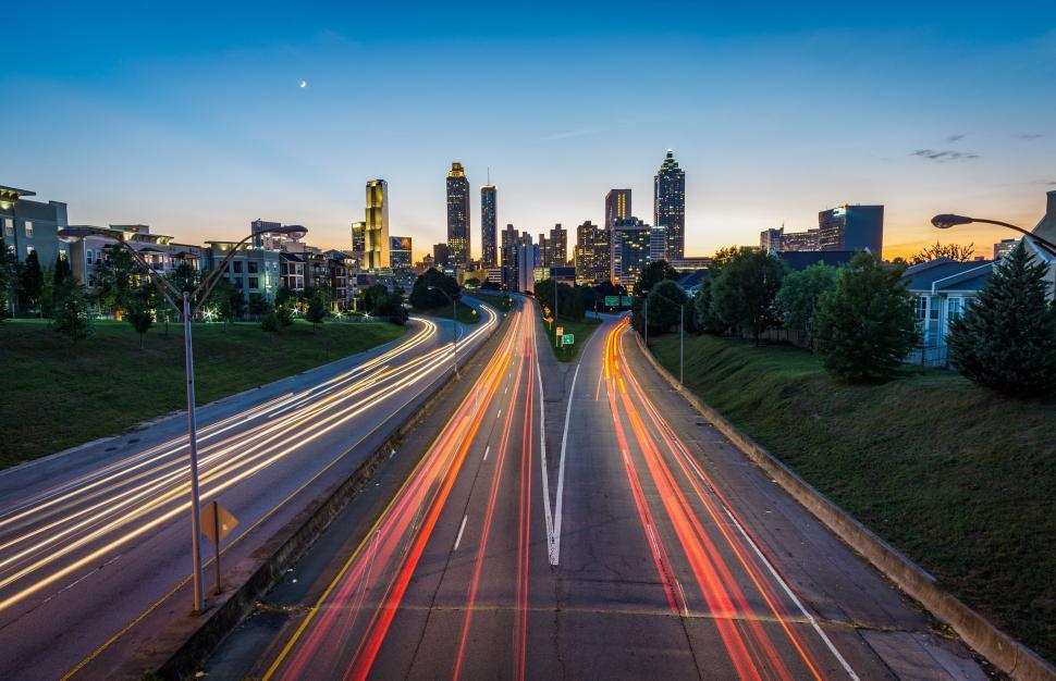 Free Image of City Street at Night With Long Exposure 